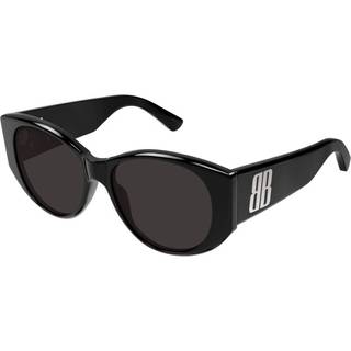 Balenciaga Kvinde Balenciaga BB0455S 004 Solbriller Acetat Sort Grå Geometrisk