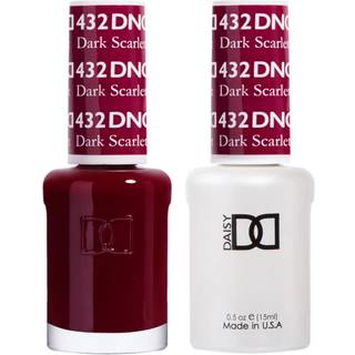 DND Gel Polish S?t - 1 hver af Red Gel Polish og Red Nail Polish 432 Dark Scarlet 0,5 Fl Oz