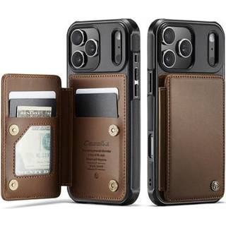 iPhone 17 Pro Max Caseme C22-etui RFID-kortpung - brun