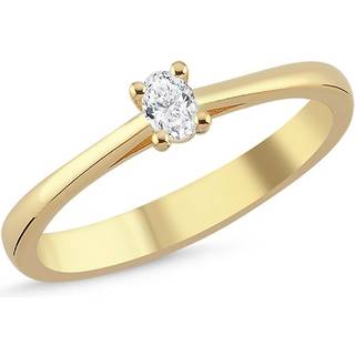 The One Oval Diamantring i 14 kt. guld med 0,13 - 0,50 carat