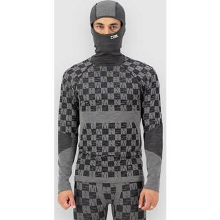 Mons Royale Men's Ascender Merino Seamless Hooded Long Sleeve Dried Sage/Black, M