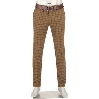 Alberto Herren Hosen grau gemustert Slim Fit