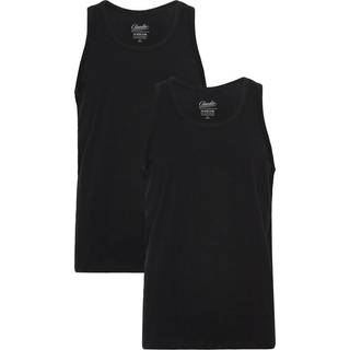 Claudio 2-pak bomuld undertrøje i sort til herre