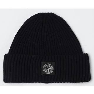 Stone Island Full Rib Wool Beanie Navy