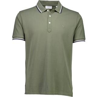 Contrast Piping Poloshirt, Air Force Green, XL