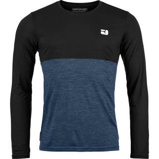Ortovox 150 Cool Logo L/S Merino-shirt Herrer størrelse L farve sort/blå