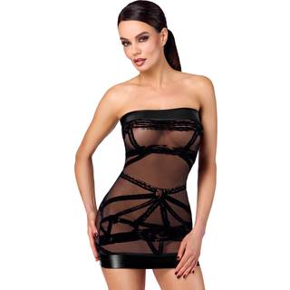 Noir Handmade F359 Bondesque Off-Shoulder Mini Dress Black M