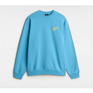Vans - Brush Script II Crew Sweatshirt, Man, Blue, Size: S - Blue - S