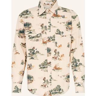 GANT Herre Relaxed fit skjorte med Rodeo-tryk (M) Hvid