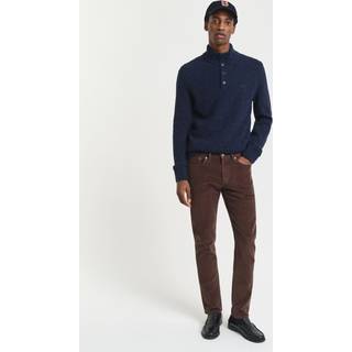 GANT Herre Slim fit jeans af jernbanefløjl (31/32) Brun Beige
