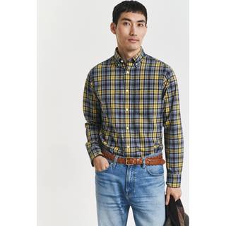 GANT Herre Regular fit Archive poplin skjorte med tern (XXL) Blå