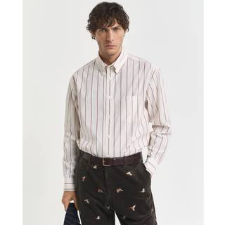 GANT Herre Relaxed fit Heritage Poplin skjorte med striber (L) CREAM