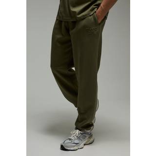 Mens Khaki Training Dept Oversized Embossed Jogger