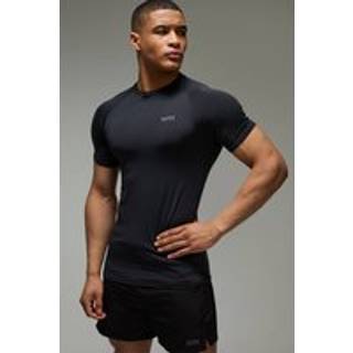 Mens Black Man Active Muscle Fit T-shirt