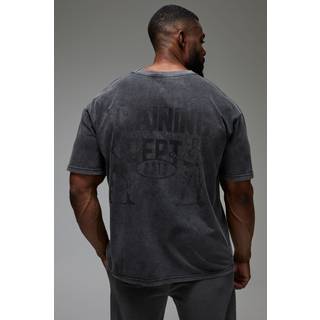 Mens Black Training Dept Oversized Washed T-shirt