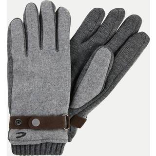 camel active Herren Handschuhe grau Schur-Wolle