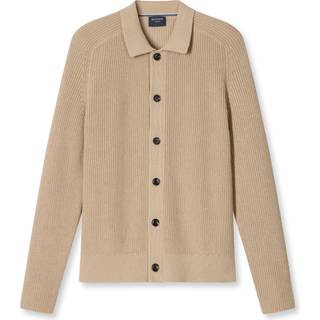 OLYMP Herren Cardigan beige unifarben