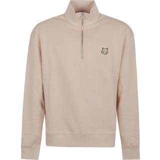 Maison Kitsune Half Zip Sweatshirt Beige