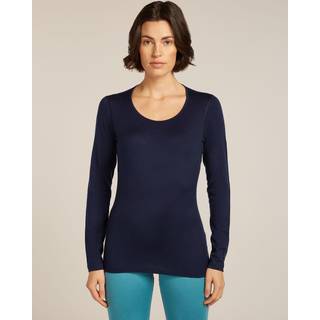 Icebreaker Women's 200 Oasis L/S Scoop Merino undertøj Damer størrelse M farve blå