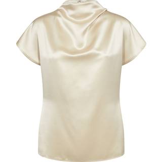 Lei Aftenbluse i Satin - Oyster Gray - 44