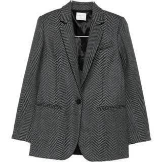 forte forte chevron wool chic jacket anthracite - 1/s