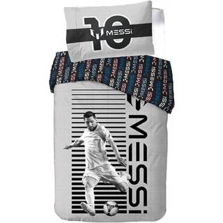 Sengetøj med Messi -140x200 cm - Fodbold sengetøj med Messi - Sengesæt 100% blød bomuld