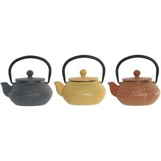 Tekande Home ESPRIT Gul Blå Orange Rustfrit stål Jern 300 ml (3 enheder)