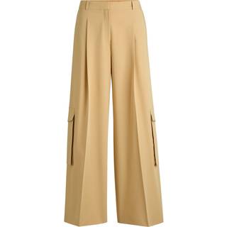 Cargobukser med relaxed fit i stof med stræk