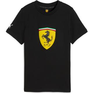 PUMA Scuderia Ferrari Sportswear Coloured Big Shield Tee Youth, Motorsport, Black, 6-7Y