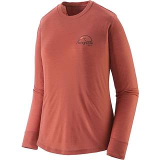 Patagonia Women's L/S Cap Cool Merino Graphic Shirt Merino-shirt Damer størrelse S farve rød