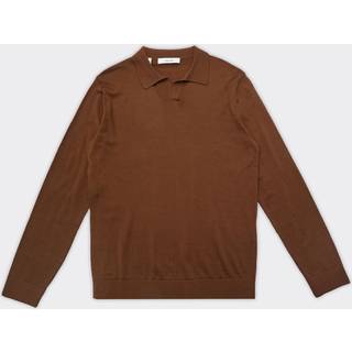 Tray Knit Merino Open Polo, Soft Silt, XL