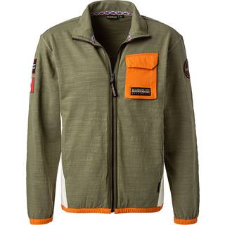 NAPAPIJRI Herren Strickjacke grün unifarben