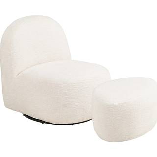 Milo Sæt - Loungestol Og Puf, Off-White Hn1081