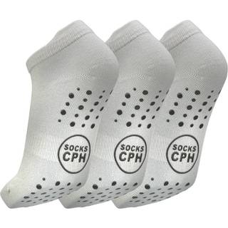 3 par grå yoga / pilates sokker med skridsikker sål, str. 35-38