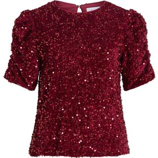 Vibelieve Paillet Top Med Korte Ærmer