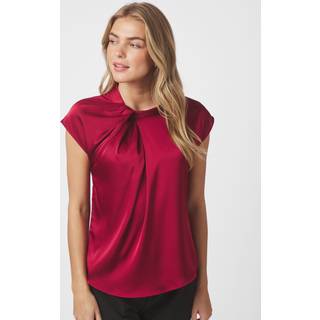 Neo Noir - Fleur Drapy Satin Blouse 160990 - 682 - Wine