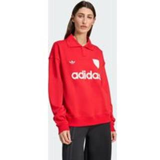 Grafik fodbold-sweatshirt - Better Scarlet - XL