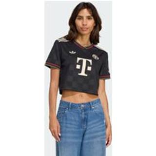 FC Bayern München 25/26 cropped tredjetrøje - Black / Halo Ivory - S