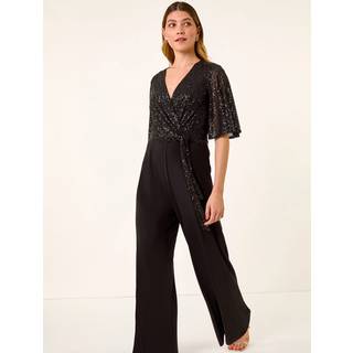 Roman Romersk jumpsuit med pailletter og flagrende ærmer