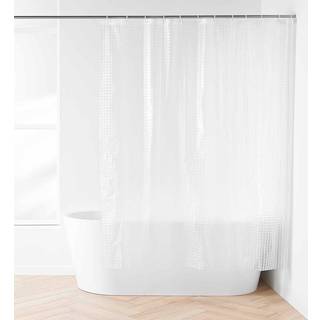 Gennemsigtig badeforhæng i plast