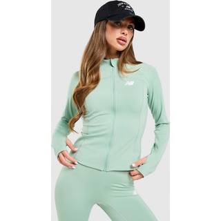 New Balance Logo Full Zip Track Top, Grøn