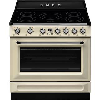 Smeg TR90IPP Victoria induktionskomfur med pyrolyse 90 cm, creme