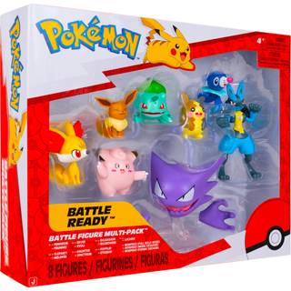 Pokemon Battle figursæt med 8 figurer - 5 og 8 cm