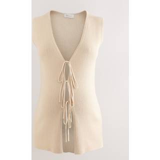 Next Oatmeal Maternity Tie Front Knitted Vest