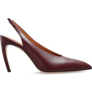 The Attico Viper 90 leather slingback pumps - burgundy - EU 37