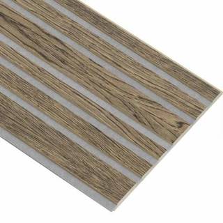 I-Wood Basic Mixed akustikpanel, sort olieret, grå filt og lys kerne, egefiner, 16 x 300 x 2400 mm