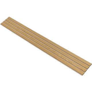 I-Wood Basic 4-lamel akustikpanel, klar olieret, beige filt og sort kerne, egefiner, 17 x 300 x 2400 mm