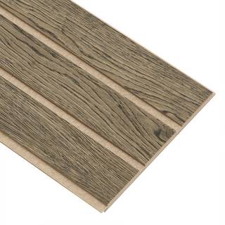 I-Wood Basic 3-lamel akustikpanel, sort olieret, beige filt og lys kerne, egefiner, 16 x 300 x 2780 mm