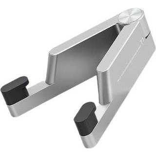 Sammenklappelig telefonholder i aluminiumslegering til smartphones/tablets 4-7 - Sølv