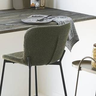 Maceda Counterstol i grøn bouclé